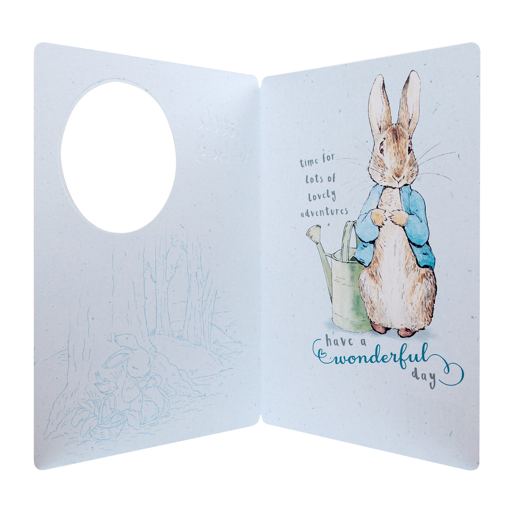 Birthday Card for a Special Little Boy - Die-cut Peter Rabbit™ Design