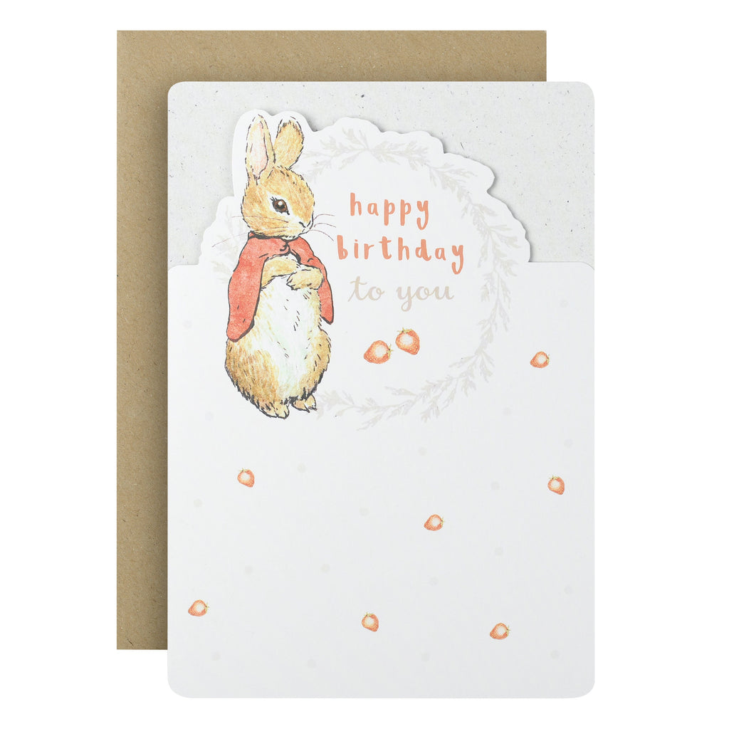 Birthday Card - Die-cut Peter Rabbit™ Flopsy Bunny Design Design