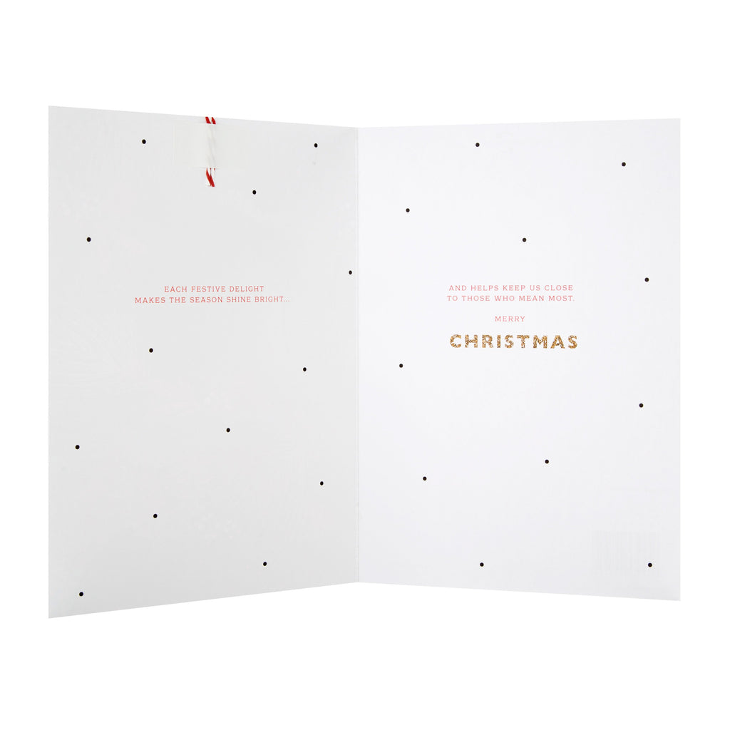Christmas Card for Someone Special - Contemporary Design with Hanging Attachment