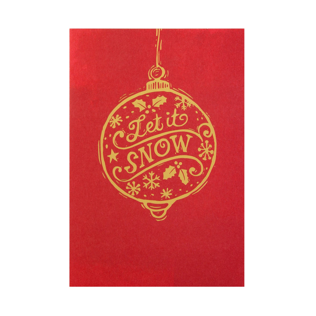 Charity Christmas Cards - Pack of 12 in 2 Festive Icon Designs with Gold Foil