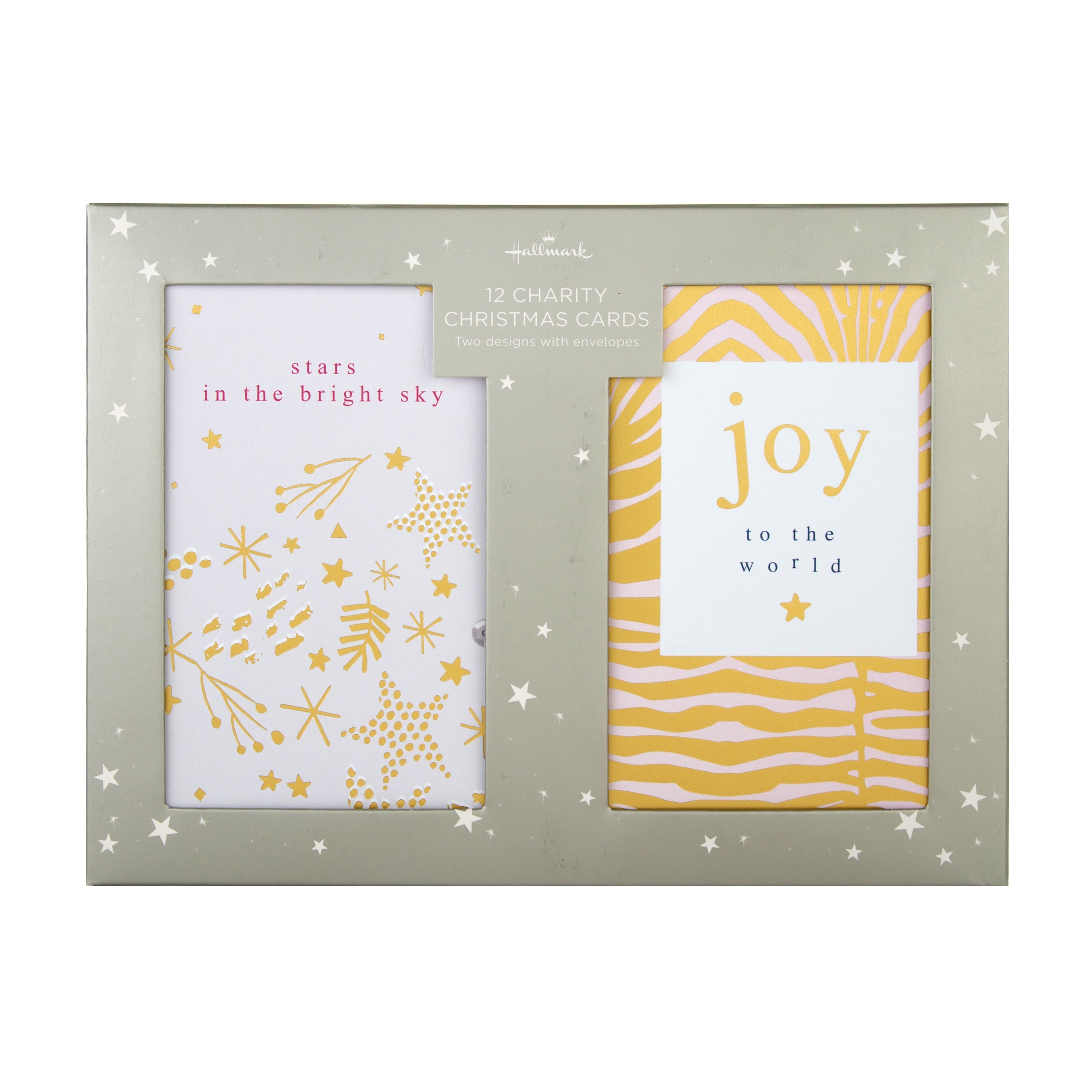 Pack　Cards　in　Contemporary　of　12　Hallmark　Designs　–　with　Go　Charity　Christmas