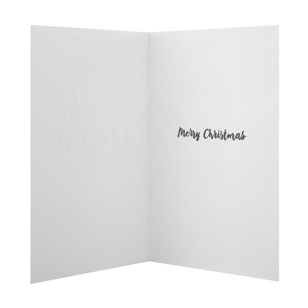 Charity Christmas Cards - Pack of 12 in 2 Text Based Designs with Bronze Foil