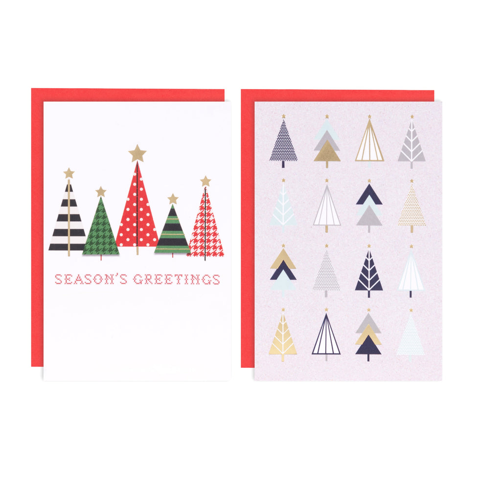 Charity Christmas Cards - Pack of 12 in 2 Festive Contemporary Designs