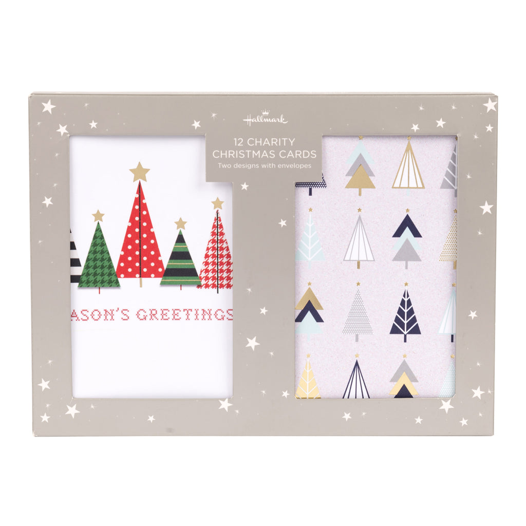 Charity Christmas Cards - Pack of 12 in 2 Festive Contemporary Designs