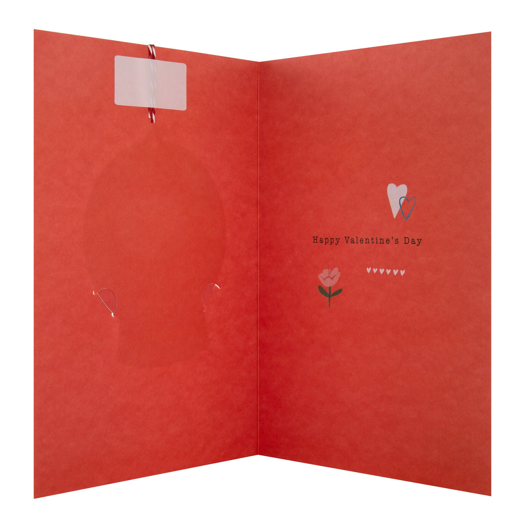 Contemporary Valentine's Day Card - Customizable Attachment Design