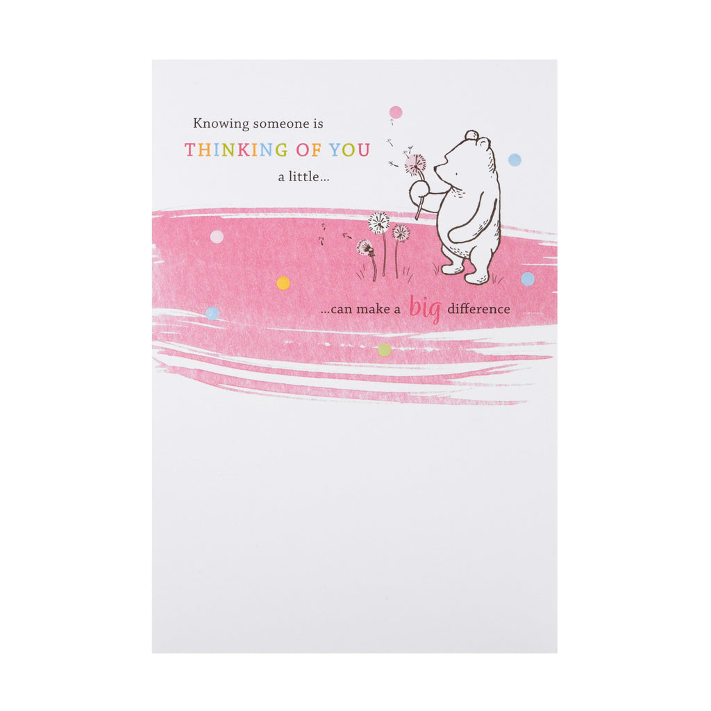 Thinking of You Card - Cute Winnie-the-Pooh Design
