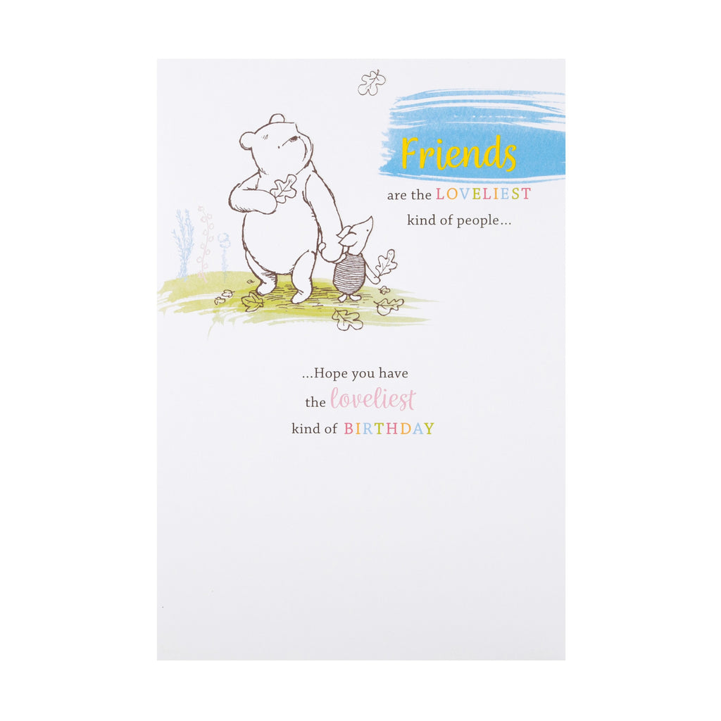 Birthday Card for Friend - Cute Winnie-the-Pooh Design