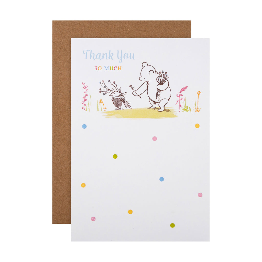 Thank You Card - Cute Winnie-the-Pooh Design