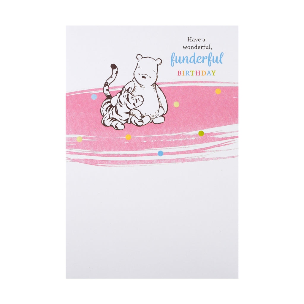 Birthday Card - Cute Winnie-the-Pooh Design