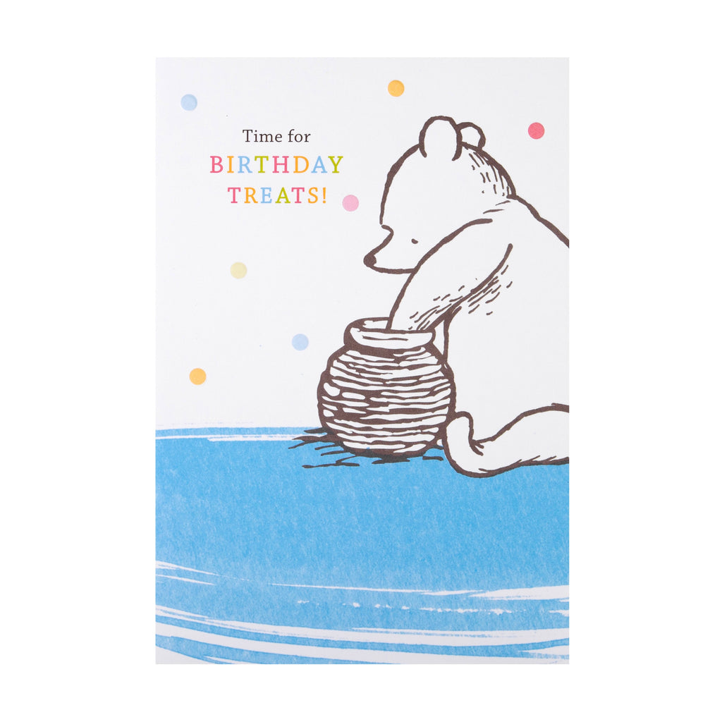 Birthday Card - Cute Winnie-the-Pooh Design