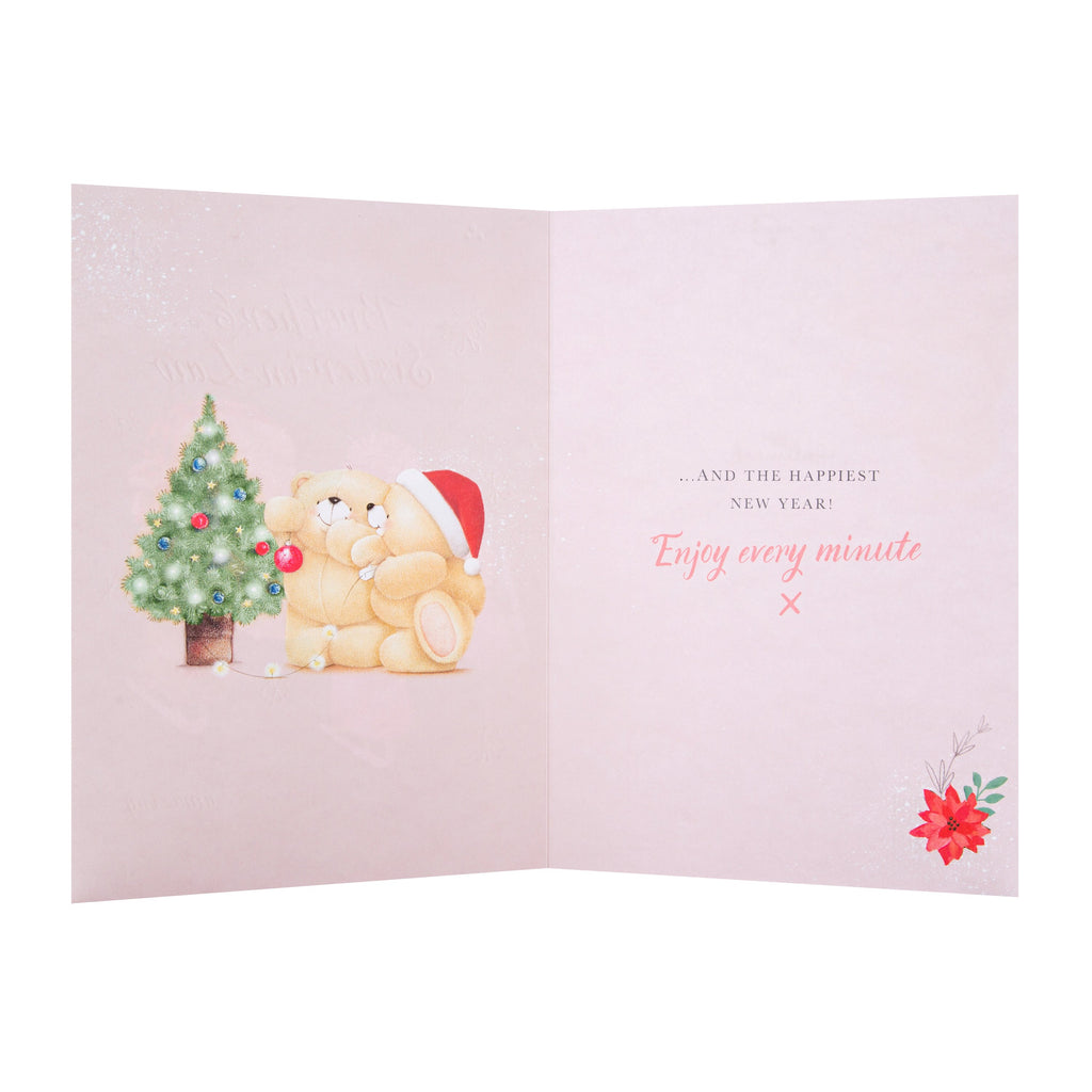 Christmas Card for Brother and Sister-in-Law - Cute Forever Friends Design
