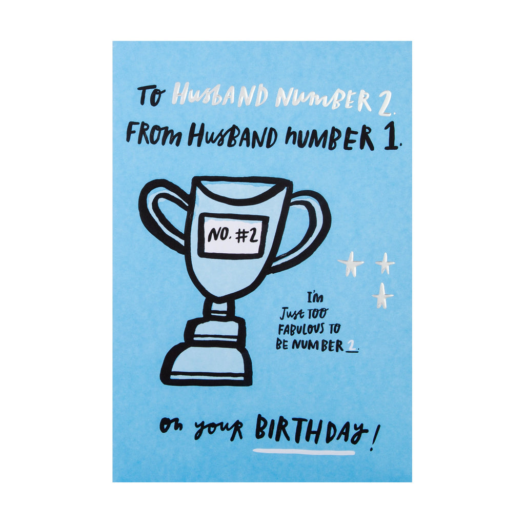 Birthday Card for Husband from Husband -  Jordan Wray, Spotted Collection Trophy Design