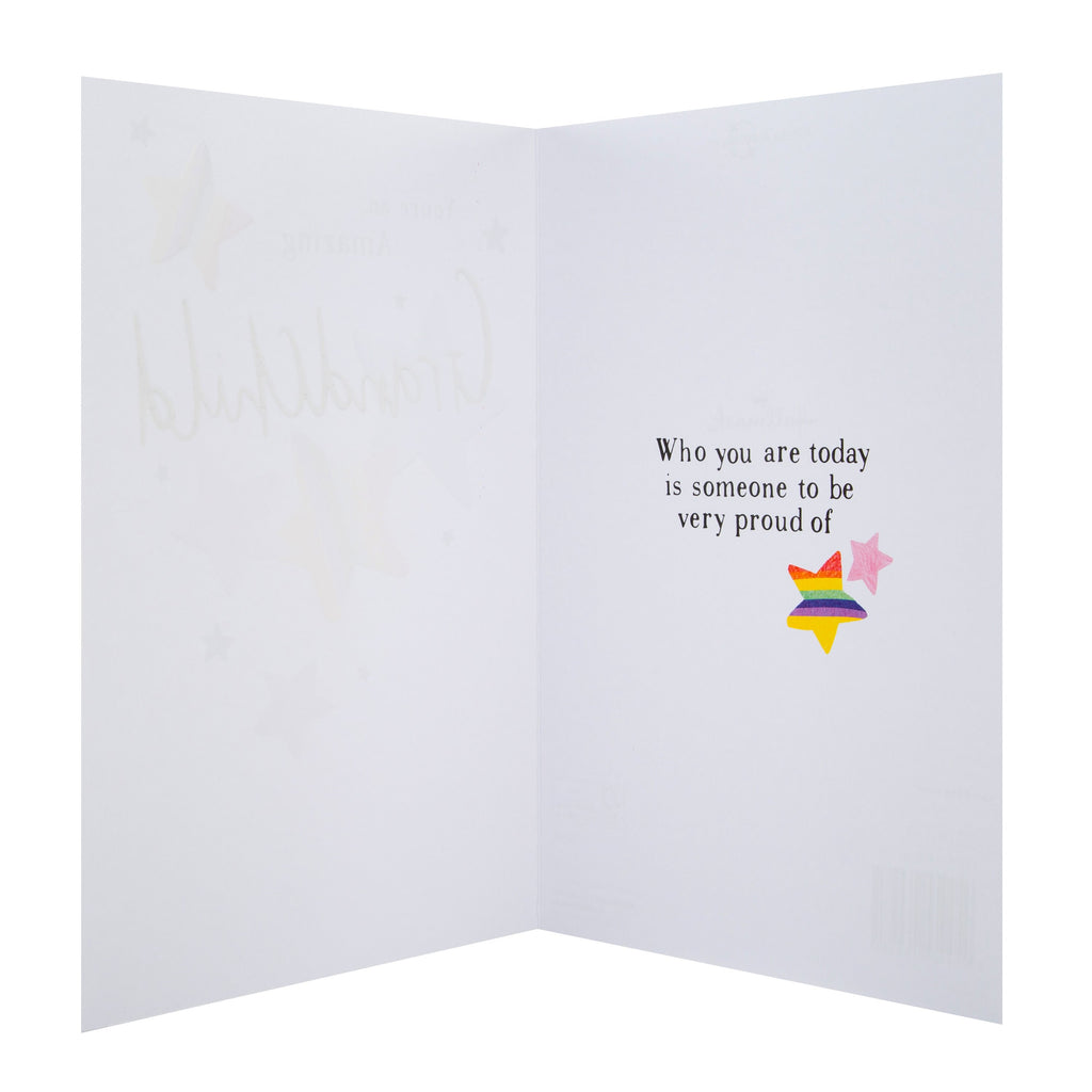 Grandchild Support and Affirmation Card - Contemporary Graphic Design