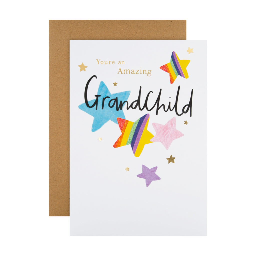 Grandchild Support and Affirmation Card - Contemporary Graphic Design