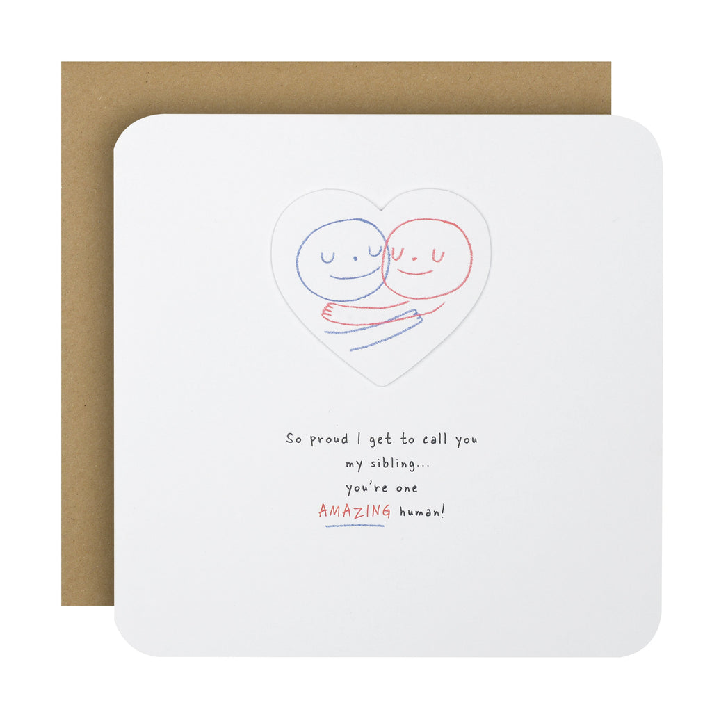 Sibling Support and Affirmation Card - Cute Illustrated Design