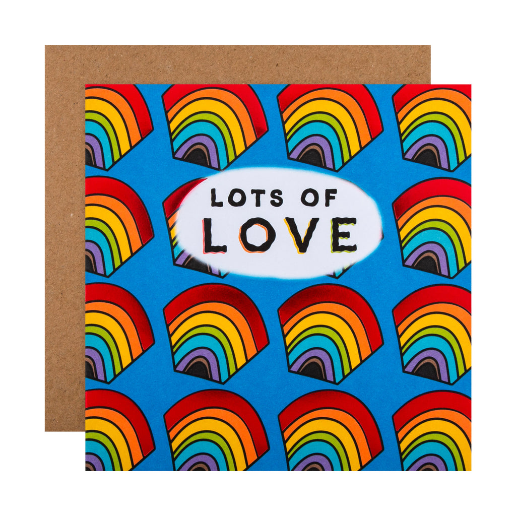 General Love Card -  Bee Illustrates, Spotted Collection Rainbow Design