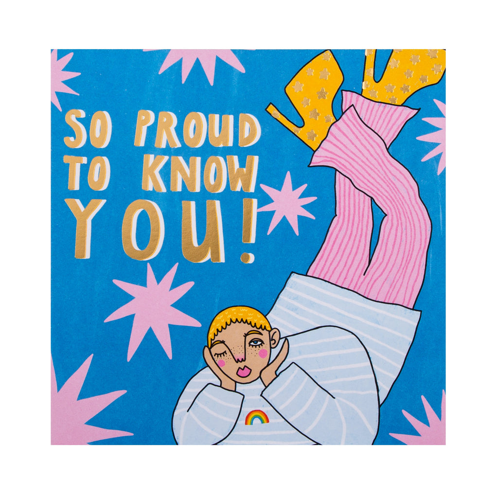 Any Occasion Card - Bee Illustrates, Spotted Collection 'Proud to Know You' Design