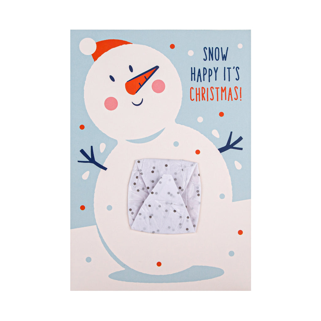 Christmas Card - Inflatable Snowman Design