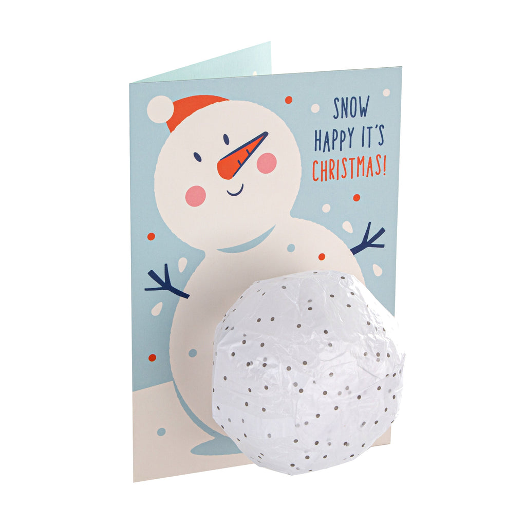 Christmas Card - Inflatable Snowman Design