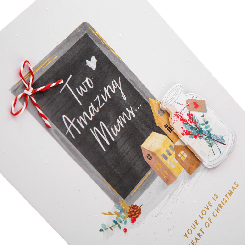 Christmas Card for Mums - Classic Toys and Gifts Design with 3D Add On and Gold Foil