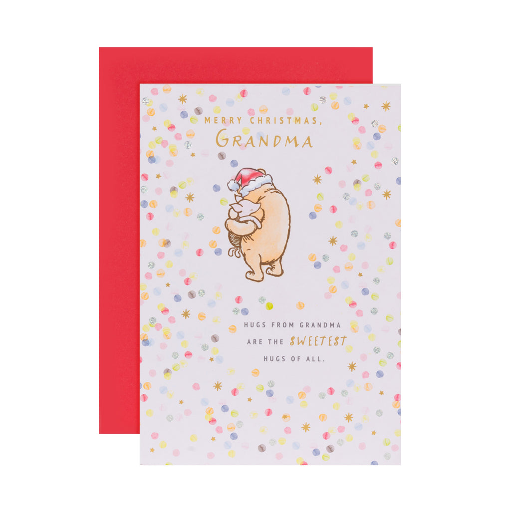 Christmas Card for Grandma - Cute Disney Winnie-the-Pooh Design