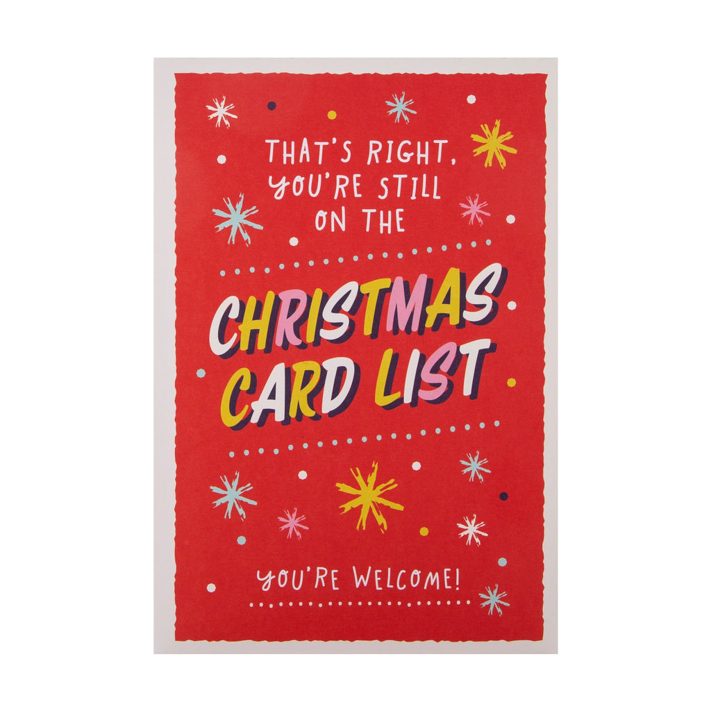 General Christmas Card - Contemporary Festive Self Seal Envelope Design