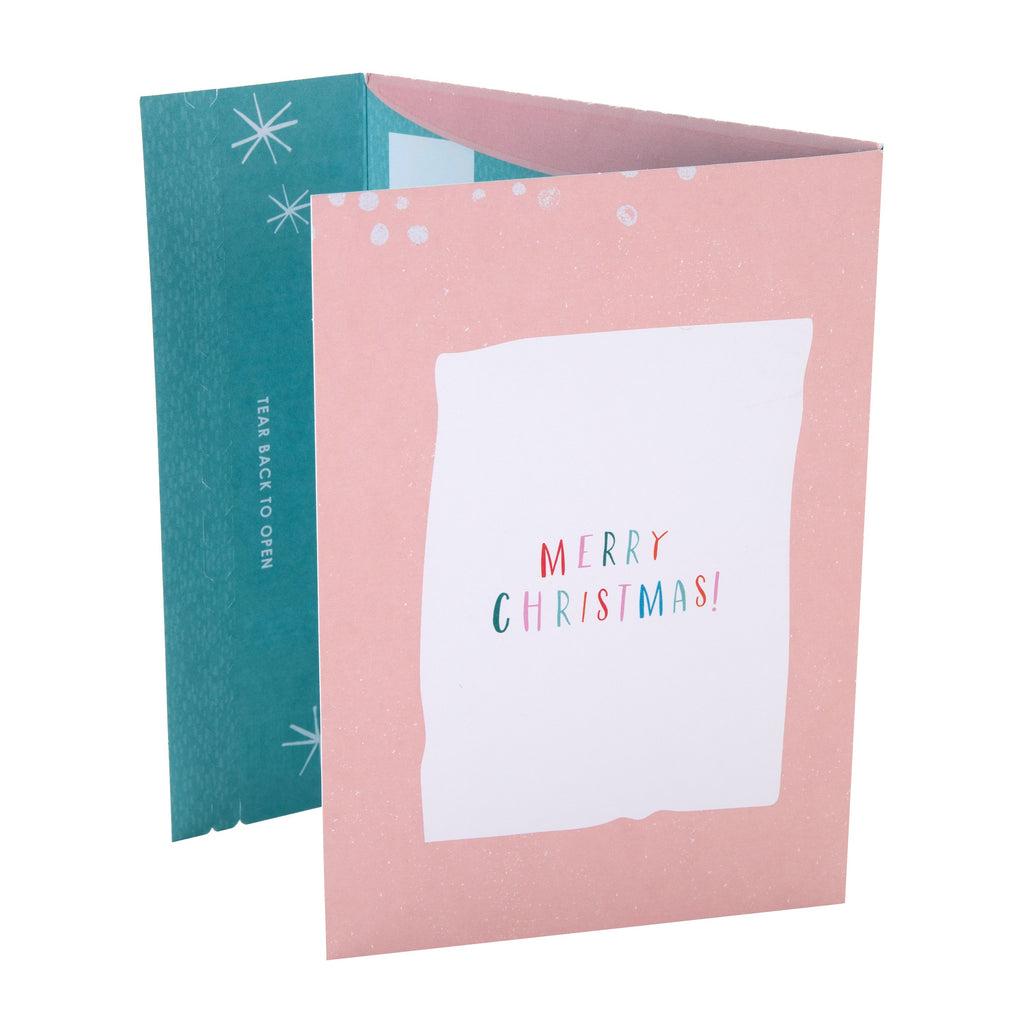 General Christmas Card - Bright Xmas Kisses Self Seal Design