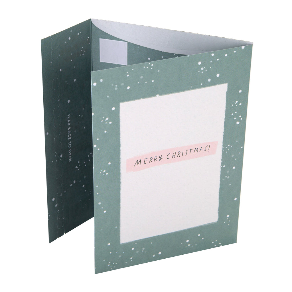 General Christmas Card - Contemporary Snow Angels Self Seal Design