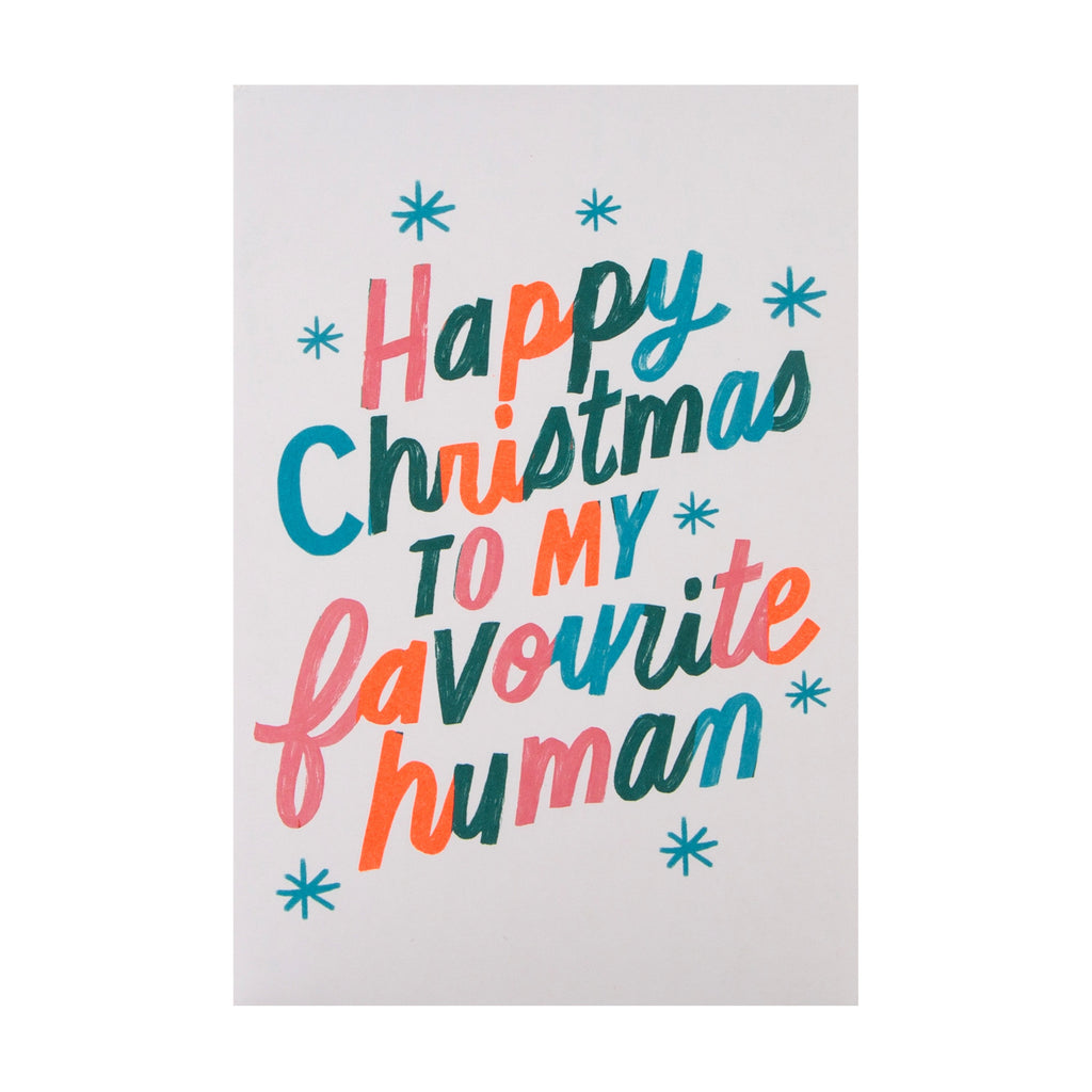 General Christmas Card - Contemporary Favourite Human Self Seal Design