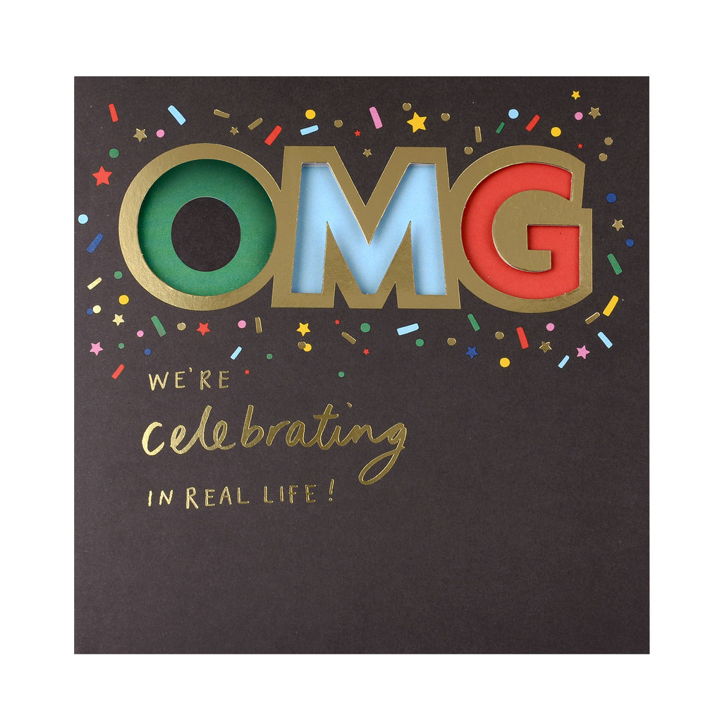 Multi-Occasion Celebration Card - Text Based 'More Than A Feeling' Design