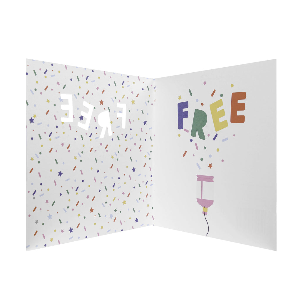 Multi-Occasion Celebration Card - Colourful Die-cut 'More Than A Feeling' Design