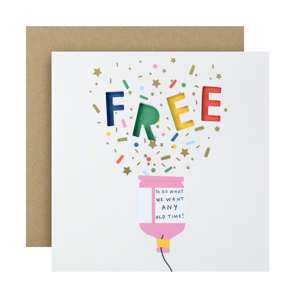 Multi-Occasion Celebration Card - Colourful Die-cut 'More Than A Feeling' Design