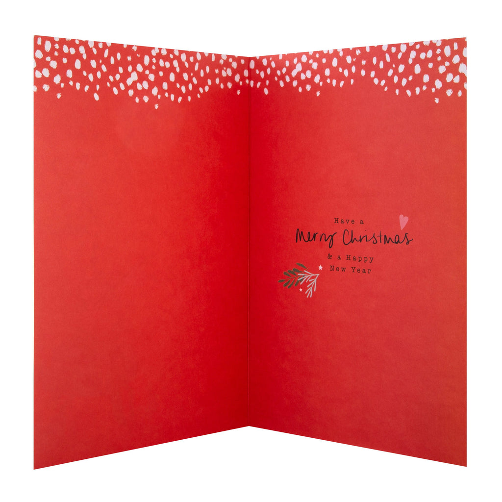 General Christmas Card - Aunty Star Lights Design with Customisable Sticker Sheet