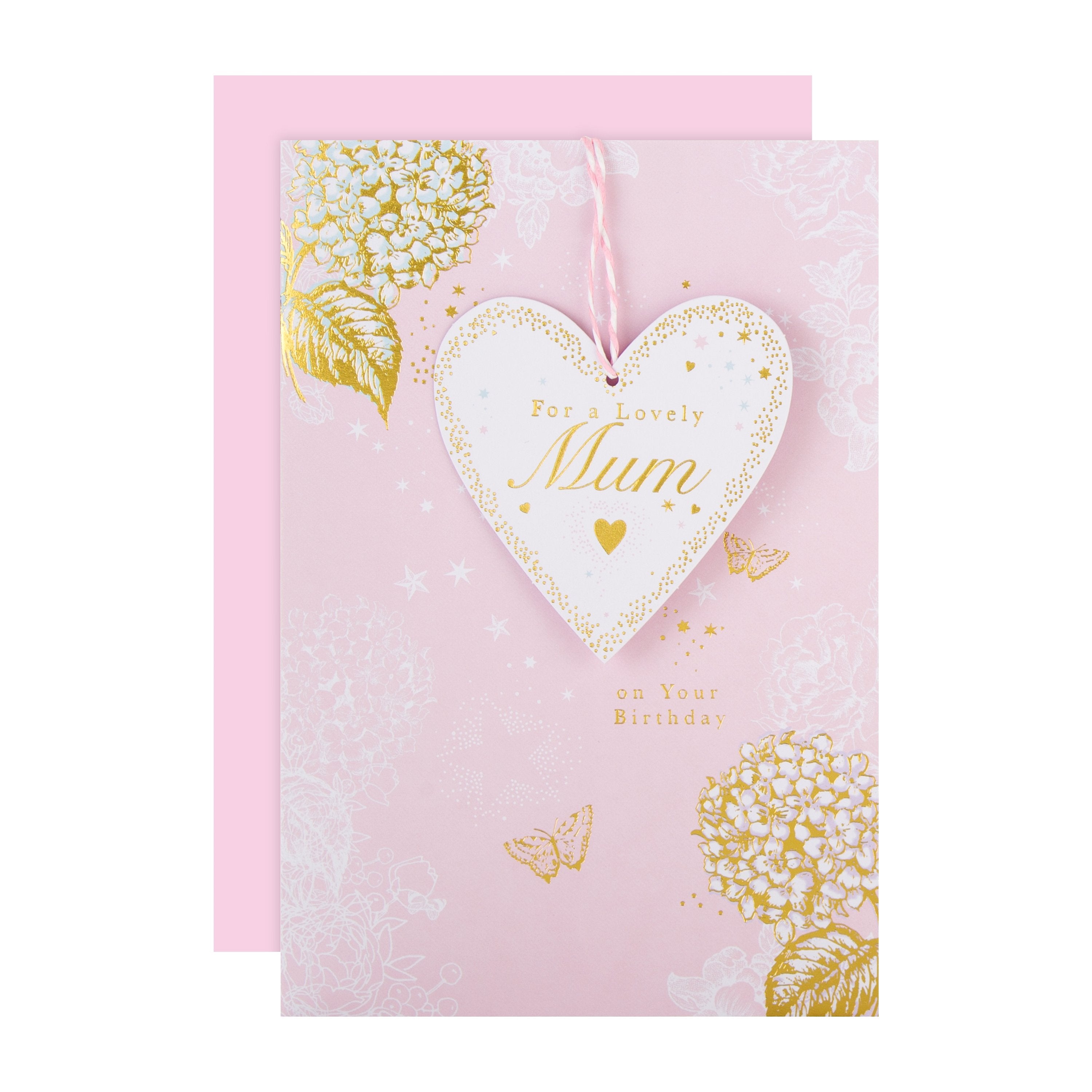 Birthday card Mum Classic Floral Design Foil