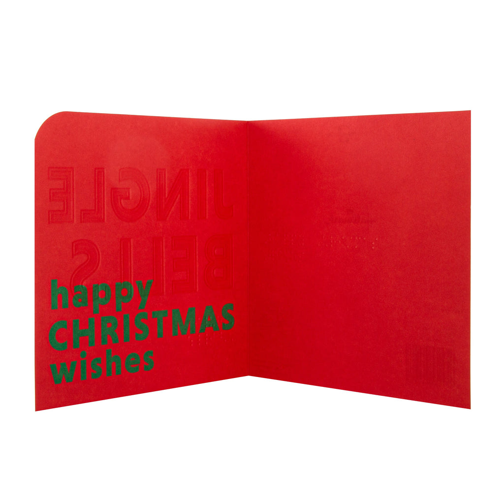 Braille General Christmas Card - Contemporary Embossed Design