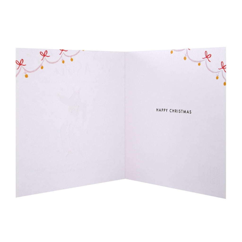 Christmas Card for Sister - Funny Festive Party Design with Gold Foil