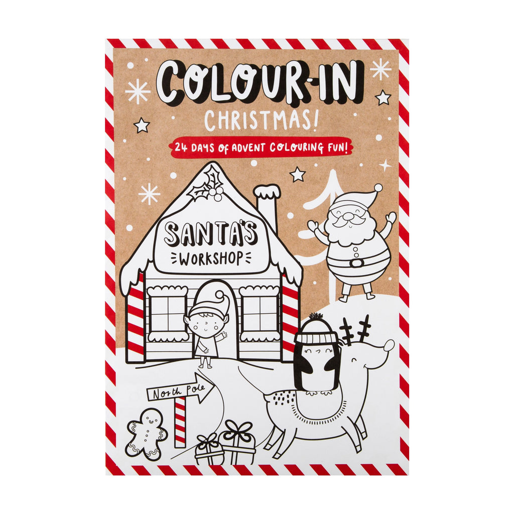Christmas Card for Kids - Fun Crayola™ Colour In Advent Calendar Design