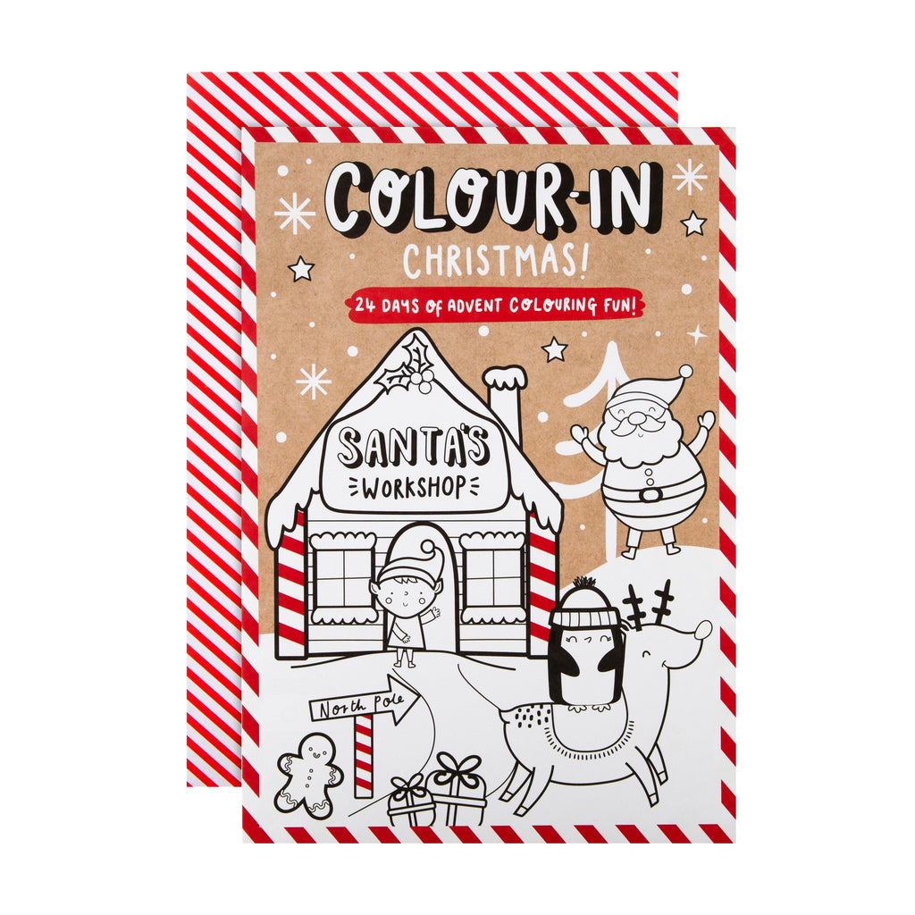 Christmas Card for Kids - Fun Crayola™ Colour In Advent Calendar Design