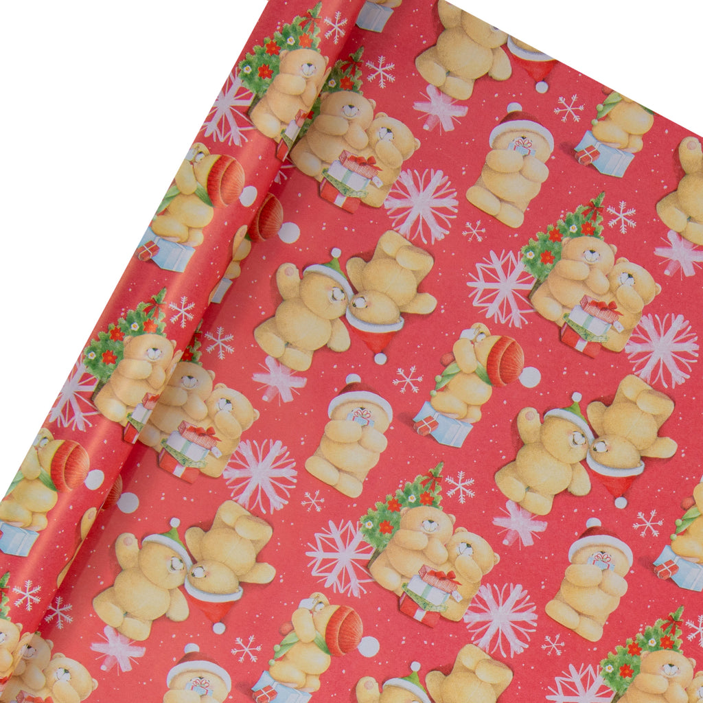 Christmas Wrapping Paper Multi-Roll Pack - 3 Rolls in 1 Cute 'Forever Friends' Design