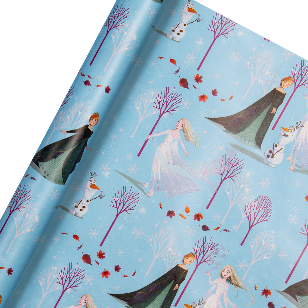 Christmas Wrapping Paper Multi-Roll Pack - 3 Rolls in 2 Disney Frozen and Princess Designs