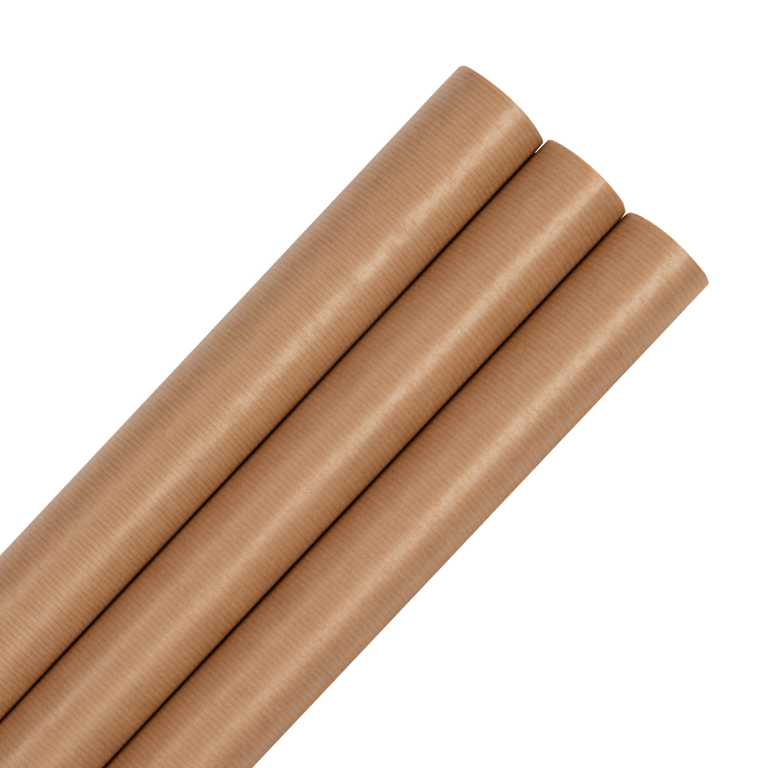 9M Kraft Wrapping Paper Multi Pack 3 x 3M Rolls 1 Plain Paper Design