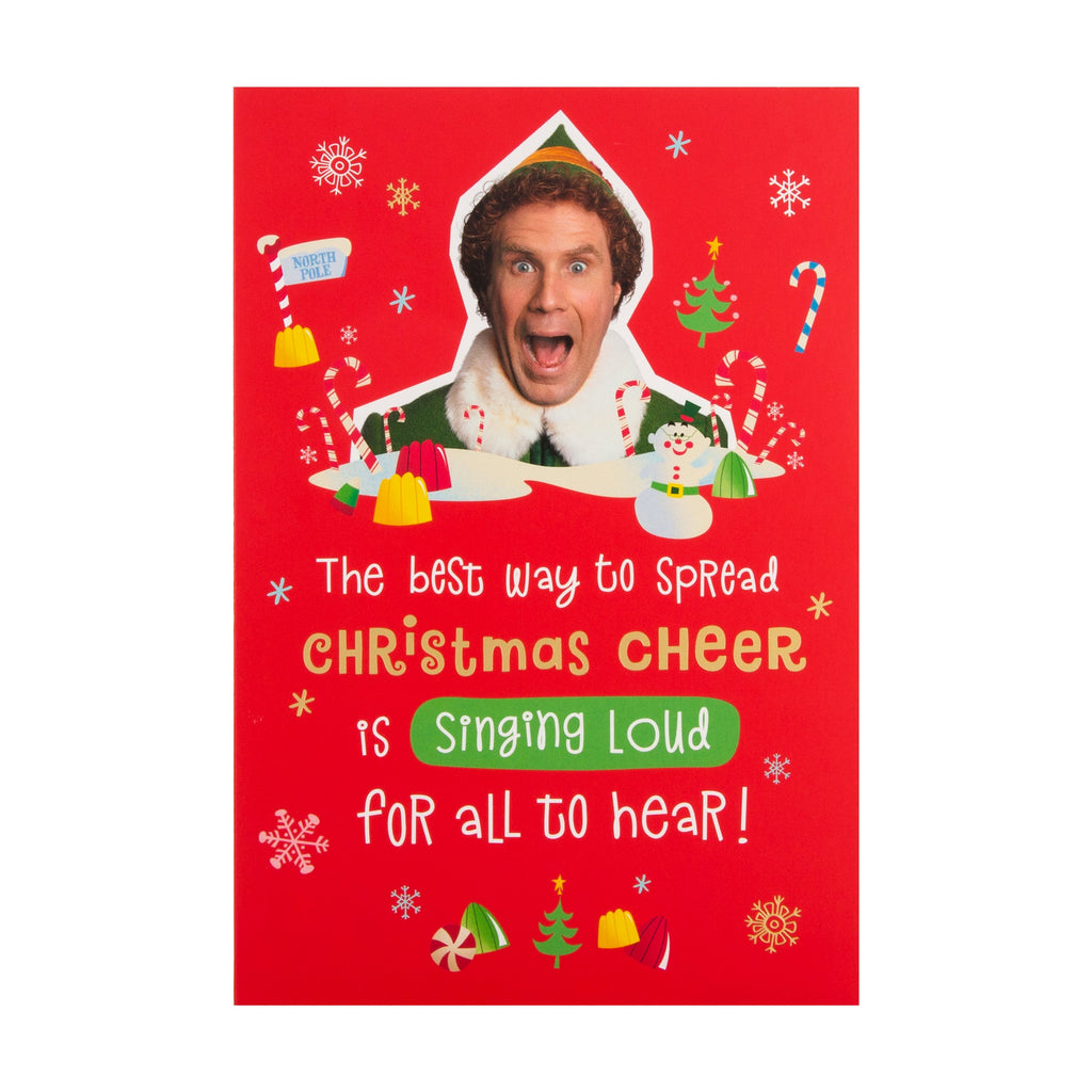 Christmas Card - Fun Warner Bros, 'Sing Loud'  Elf Design