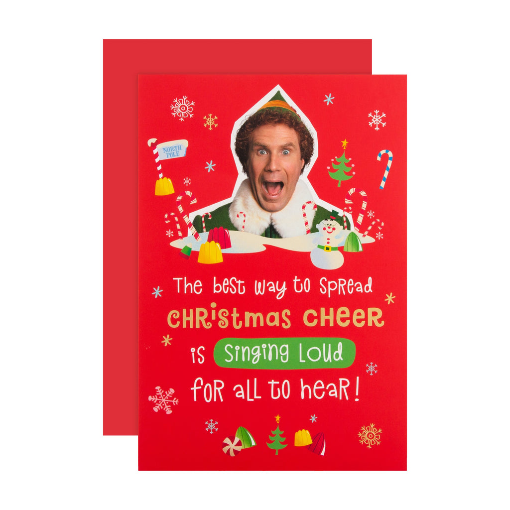 Christmas Card - Fun Warner Bros, 'Sing Loud'  Elf Design