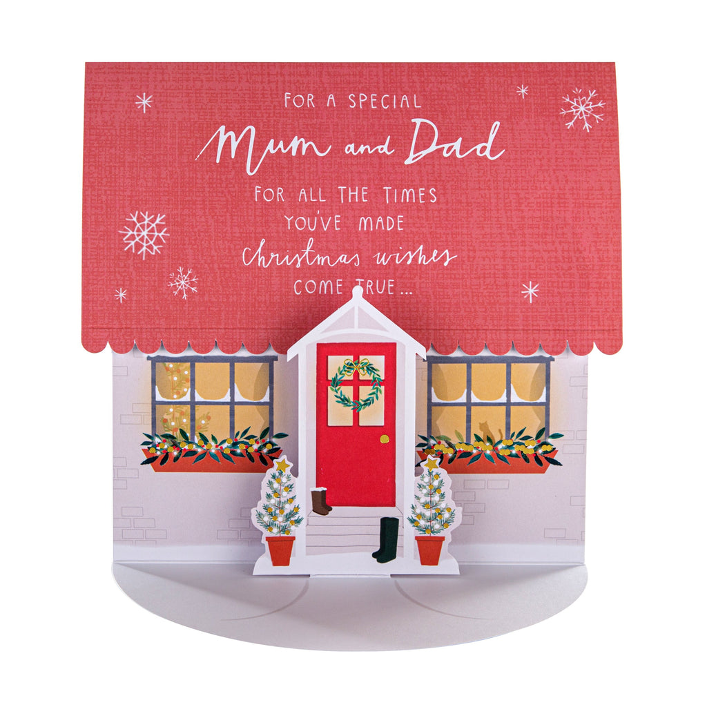 Christmas Card for Mum and Dad - Pop-up 3D House Design