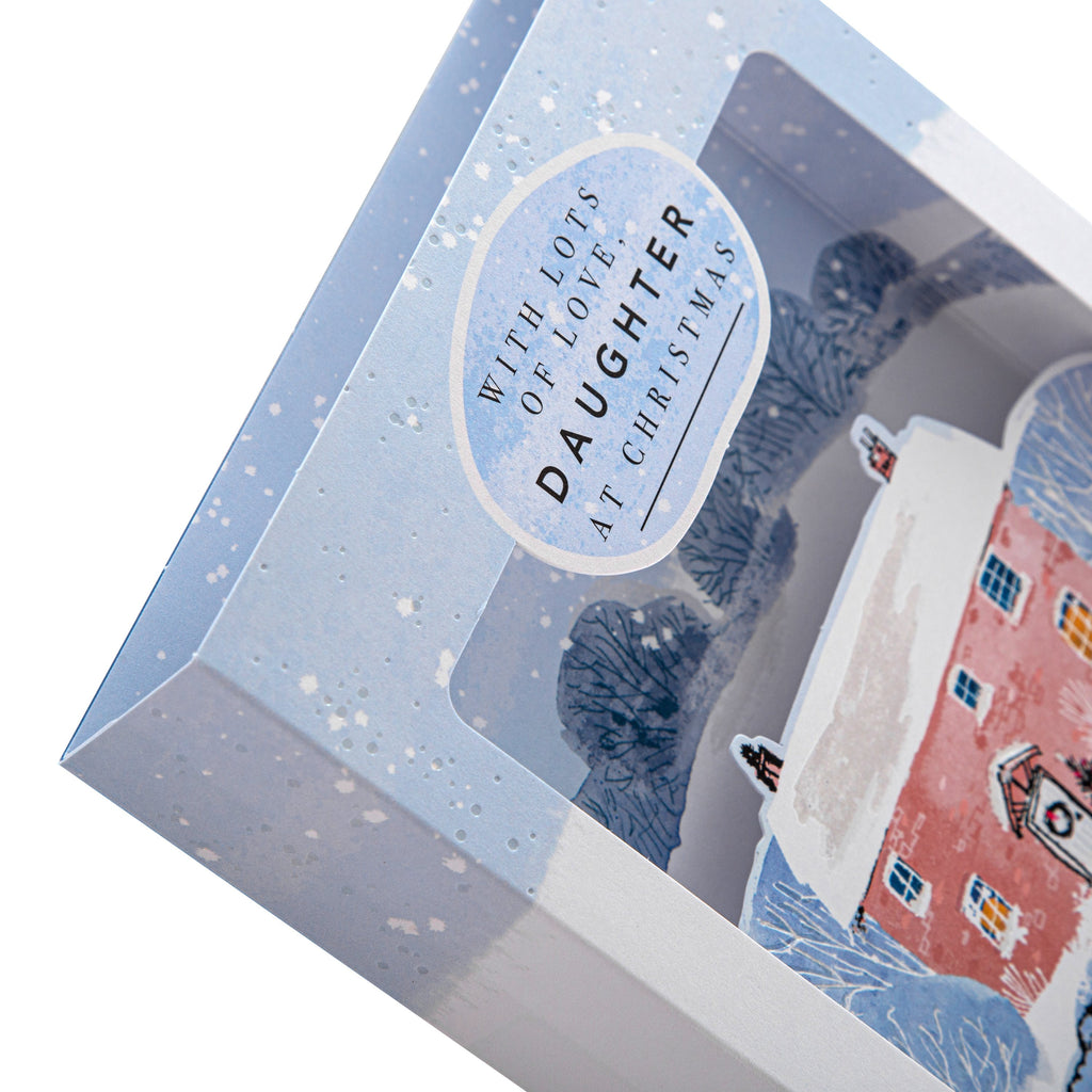 Christmas Card for Daughter - Scenic 3D Die-cut Design