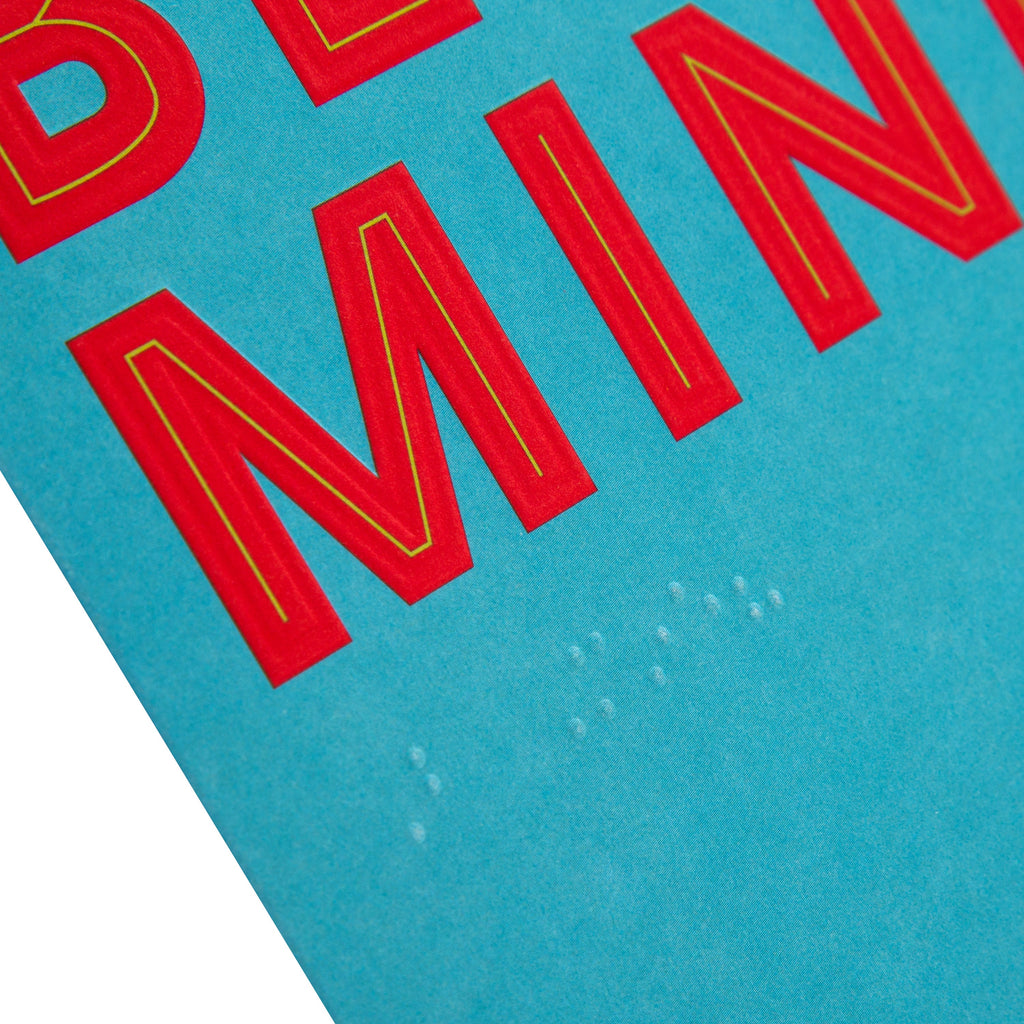 Braille Valentine's Card - Contemporary 'Be Mine?' Design