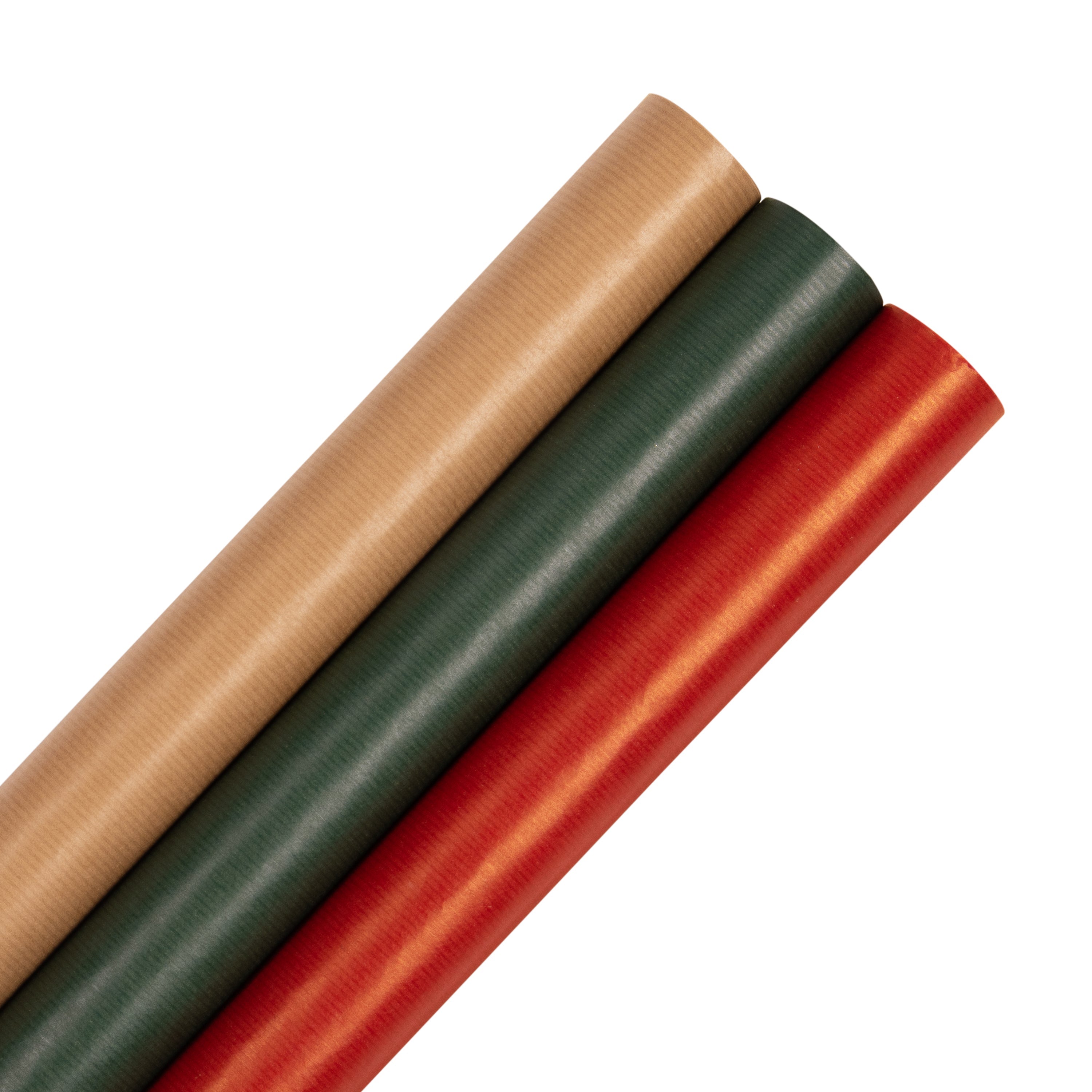 9M Kraft Wrapping Paper Multi-Pack - 3 x 3M Rolls in 3 Classic Colours