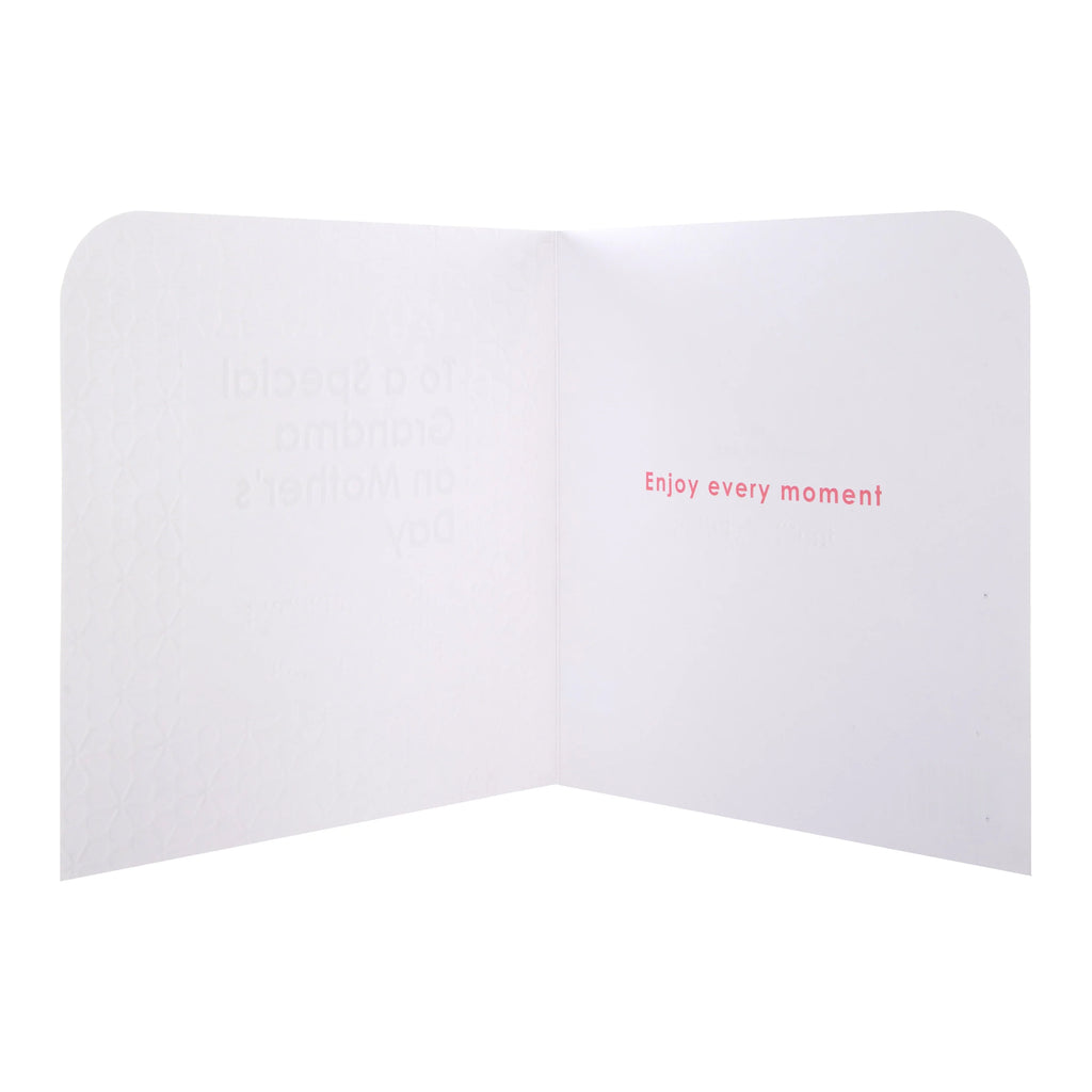 Mother's Day Card for Grandma - Classic Pink Braille Design