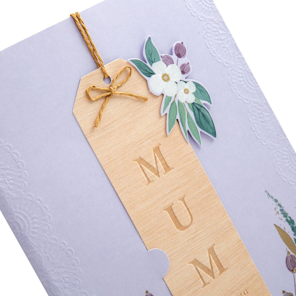 Mother's Day Card for Mum - Traditional Floral Design with 3D Add On and Gold Foil