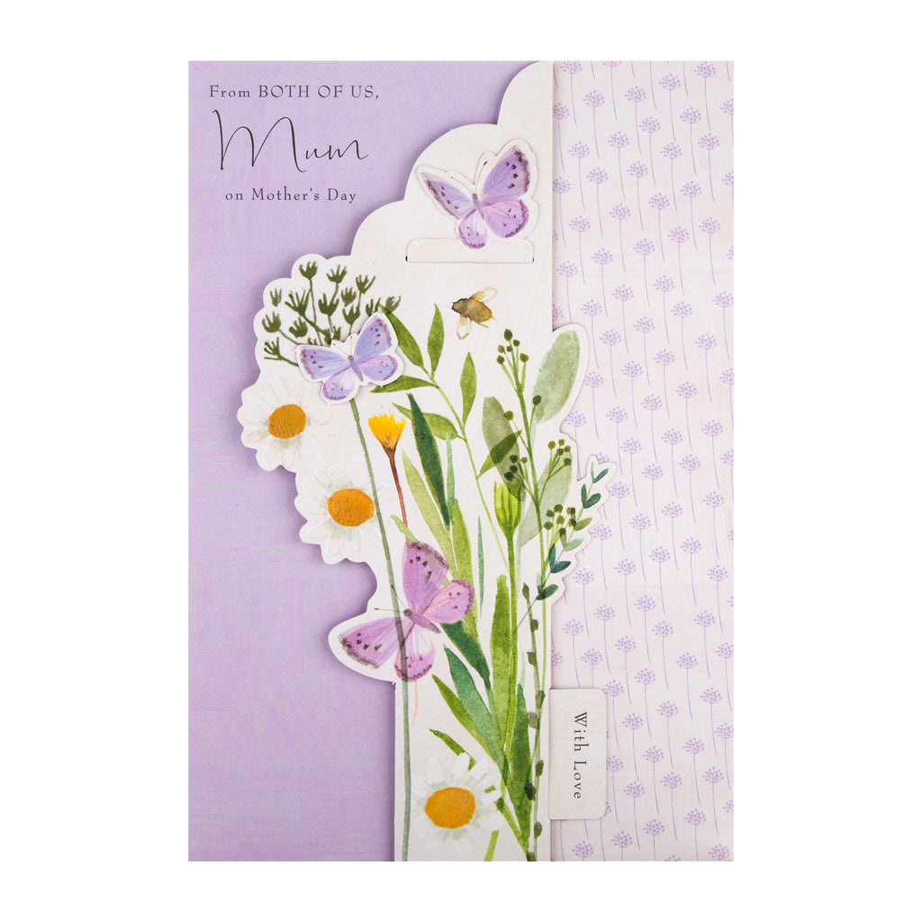 Mother's Day Card for Mum - Classic Lucy Cromwell Tri Fold Design with Bookmark